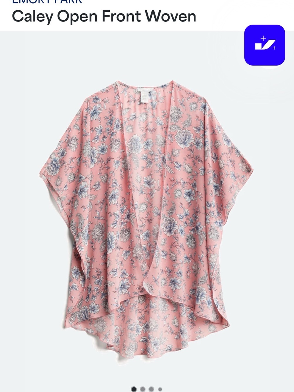 NWT Stitch Fix Emory Park brand valley Open Front Top-M